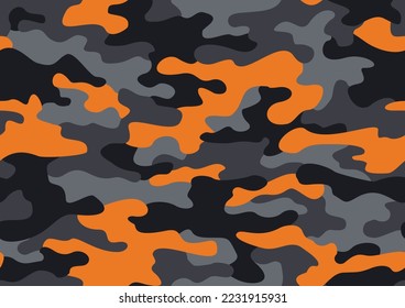 Camouflage seamless pattern military texture. Abstract modern endless camo backgound. Fabric textile print template. Vector illustration.