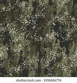 Camuflaje sin fisuras, diseño moderno. Resumen camo. Textura sin fin de las manchas. Impresión digital moderna para tela y ropa. Ilustración del vector