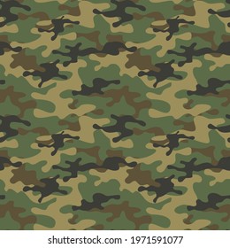 Camouflage seamless pattern modern. Abstract camo. Military texture. Print on fabric. Vector illustration