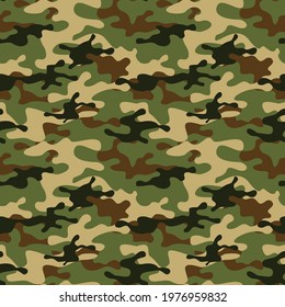 Camouflage seamless pattern modern. Abstract camo. Military texture. Print on fabric. Vector illustration