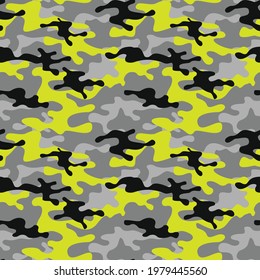 Camouflage seamless pattern modern. Abstract camo. Military texture. Print on fabric. Vector illustration