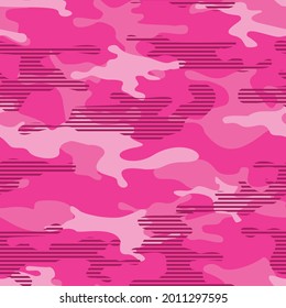 Camouflage seamless pattern modern. Abstract camo from spots and lines. Military texture. Endless ornament for fabric and clothing. Vector illustration