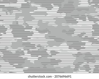 Camouflage seamless pattern modern. Abstract camo from spots and lines. Template for design. Print on fabric and clothes. Vector illustration