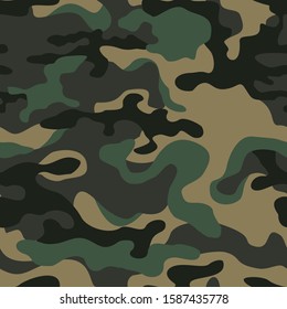 Camouflage seamless pattern modern. Army background. Military texture. Print. Vector