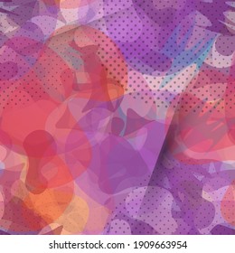 Camouflage Seamless Pattern. Modern Fashion Camouflage. Graffiti  Endless Repeats Surface. Vector Camo Fabric . Woodland Concept. Creative Army Hunting Print. Extreme Style Illustration.
