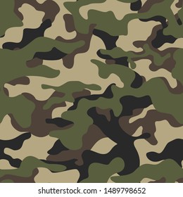 Camouflage seamless pattern. Modern. Military texture. Print on fabric for clothes on paper, textile. Design. Vector
