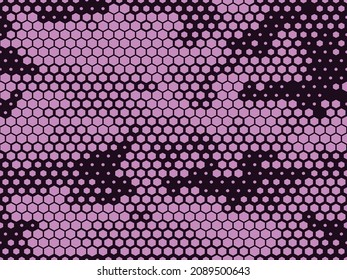 Camouflage seamless pattern modern. Military texture from hexagonal elements. Print on fabric and clothes. Vector