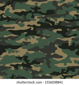 
Camouflage seamless pattern, modern style. Army texture. Military background. Print on fabric.