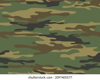 Camouflage seamless pattern. Print on textiles and fabric. Vector illustration