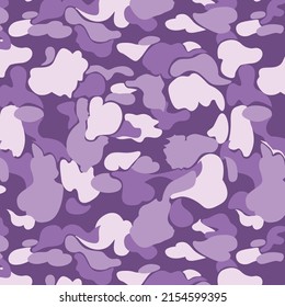 Camouflage Seamless Pattern Purple Pastel