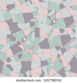 Camouflage. Seamless pattern. Quadrangles broken into multi-colored fragments chaotically located.