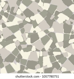 Camouflage. Seamless pattern. Quadrangles broken into multi-colored fragments chaotically located.