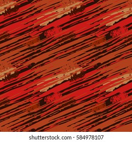 Camouflage seamless pattern. Random, chaotic watercolor brush strokes, lines, stripes. Abstract background. Repeating distressed texture. Striped grunge print