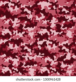 Camouflage Seamless Pattern - Red camouflage repeating pattern design