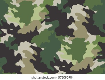 Camouflage seamless pattern in a shades of green, brown, beige colors.