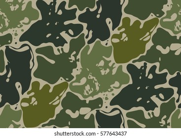 Camouflage seamless pattern in a shades of green, brown, beige colors.
