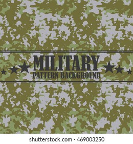 Camouflage seamless pattern. Shapes of foliage and branches. Woodland style.