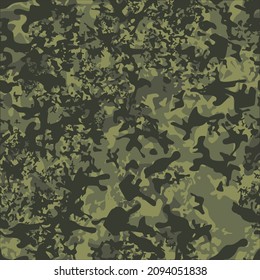 Camouflage nahtlose Muster aus Flecken. Abstrakte Textur. Militärische Kamo. Druck auf Stoff und Kleidung. Vektorgrafik