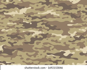 Camouflage seamless pattern spots. Army camo. Template. Print. Vector