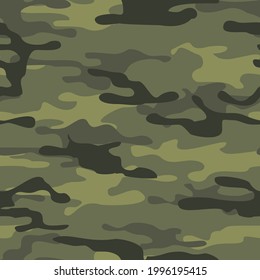 
Camouflage seamless pattern from spots. Military texture. Abstract camo. Print on fabric and clothing. Vector