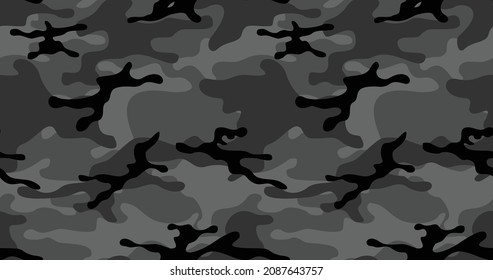 Camouflage seamless pattern from spots. Military texture. Print on fabric and textiles. For banner and advertising. Vector illustration
