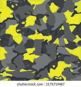 Camouflage seamless pattern of spots. Military camo  modern. Endless texture. Print on fabric and clothes. Vector illustration