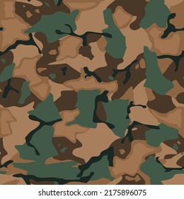 Camouflage seamless pattern of spots. Military camo  modern. Endless texture. Print on fabric and clothes. Vector illustration