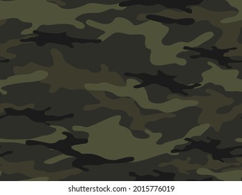 Camouflage seamless pattern from spots. Print on fabric on textiles. Vector illustration