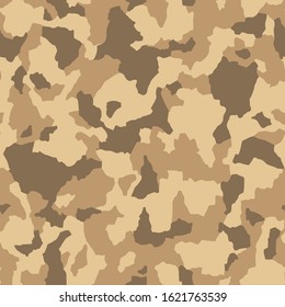 Camouflage seamless pattern. Stained camo texture background. Abstract military endless texture for army and hunting textile print. Vector illustration.