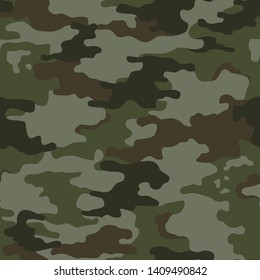 Camouflage Seamless Pattern Oak Leaf Shapes Stock Vector (Royalty Free ...