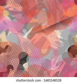 Camouflage Seamless Pattern. Summer Fashion Camouflage. Glamour  Endless Repeats Surface. Vector Camo Fabric . Woodland Concept. Creative Army Hunting Print. Extreme Style Illustration.
