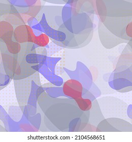 Camouflage Seamless Pattern. Summer Fashion Camouflage. Graffiti  Endless Repeats Surface. Vector Camo Fabric . Woodland Concept. Creative Army Hunting Print. Extreme Style Illustration.
