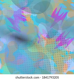 Camouflage Seamless Pattern. Summer Sports Textile. Glamour  Endless Repeats Surface. Vector Camo Fabric . Woodland Concept. Creative Army Hunting Print. Extreme Style Illustration.
