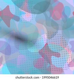 Camouflage Seamless Pattern. Summer Texture Military. Graffiti  Endless Repeats Surface. Vector Camo Fabric . Woodland Concept. Creative Army Hunting Print. Extreme Style Illustration.
