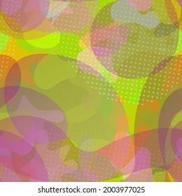 Camouflage Seamless Pattern. Summer Texture Military. Graffiti  Endless Repeats Surface. Vector Camo Fabric . Woodland Concept. Creative Army Hunting Print. Extreme Style Illustration.
