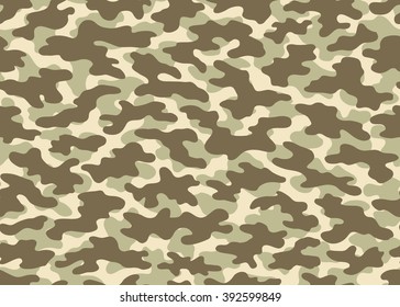 Camouflage seamless pattern, surface texture. Print for Textile Design, Wallpaper, Web page background / Vector Illustration