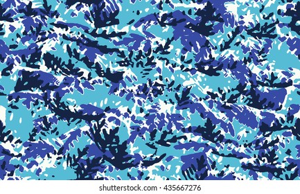 Camouflage seamless pattern, surface texture. Design for the Women's Activewear Market. Print for Textile Design, Wallpaper, Web page background / Vector Illustration