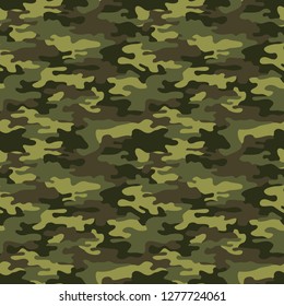 Camouflage seamless pattern texture. Abstract modern vector military camo backgound. Fabric textile print template. Vector illustration.