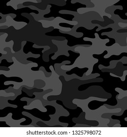 Camouflage seamless pattern texture. Abstract modern vector military camo backgound. Fabric textile print template. Vector illustration.