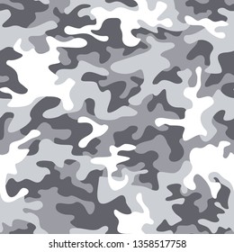 Camouflage seamless pattern texture. Abstract modern vector military camo backgound. Fabric textile print template. Vector illustration.