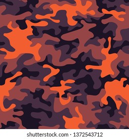 Camouflage seamless pattern texture. Abstract modern vector military camo backgound. Fabric textile print template. Vector illustration.