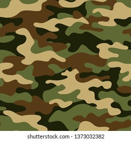 Camouflage seamless pattern texture. Abstract modern vector military camo backgound. Fabric textile print template. Vector illustration.