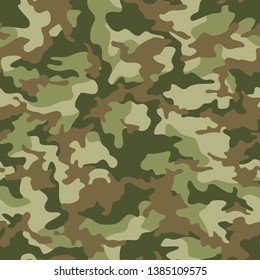 Camouflage seamless pattern texture. Abstract modern vector military camo backgound. Fabric textile print template. Vector illustration.