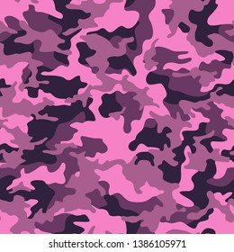 Camouflage seamless pattern texture. Abstract modern vector military camo backgound. Fabric textile print template. Vector illustration.