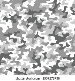 Camouflage seamless pattern texture. Abstract modern vector military camo backgound. Fabric textile print template. Vector illustration.