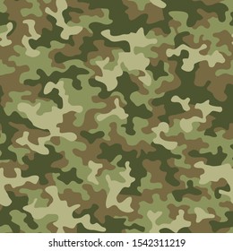 Camouflage seamless pattern texture. Abstract modern vector military camo backgound. Fabric textile print template. Vector illustration.