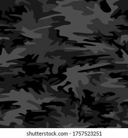 Camouflage seamless pattern texture. Abstract modern vector military camo backgound. Fabric textile print template. Vector illustration.