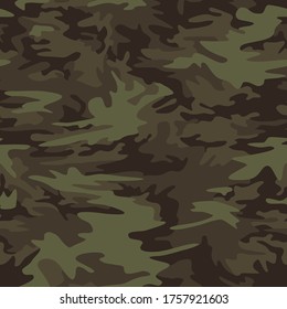Textura de patrón sin fisuras de camuflaje. Resumen del fondo de camo militar vector moderno. Plantilla de impresión textil de tejido. Ilustración vectorial.