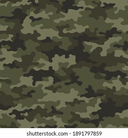 Camouflage seamless pattern texture. Abstract modern vector military camo backgound. Fabric textile print template. Vector illustration.