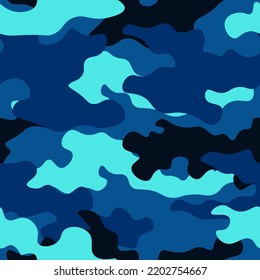 Camouflage seamless pattern texture. Abstract modern vector military camo backgound. Fabric textile print template. Vector illustration.
